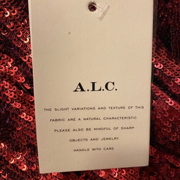 NWT A.L.C. Mara Sequin Red Dress - Picture 6 of 6